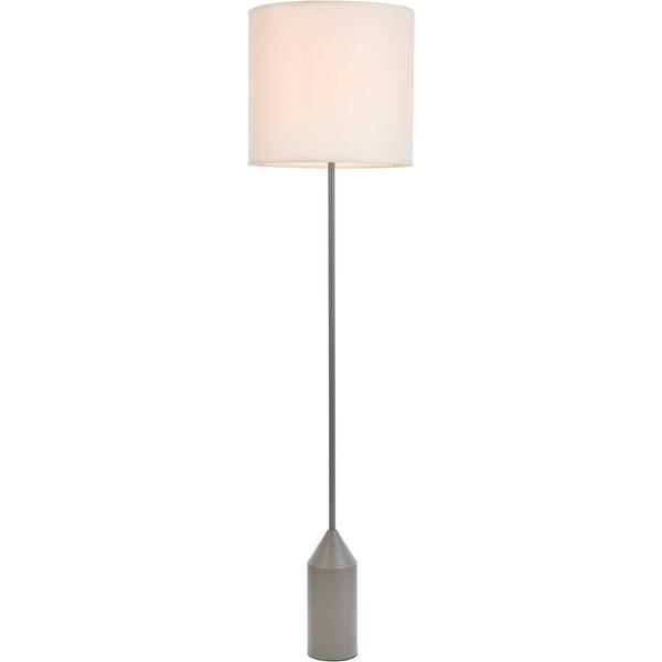 Cling Ines One Light Floor Lamp in Chrome, Gray & White CL2955700